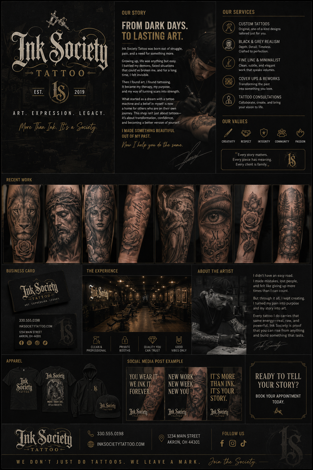 Ink Society Tattoo brand project