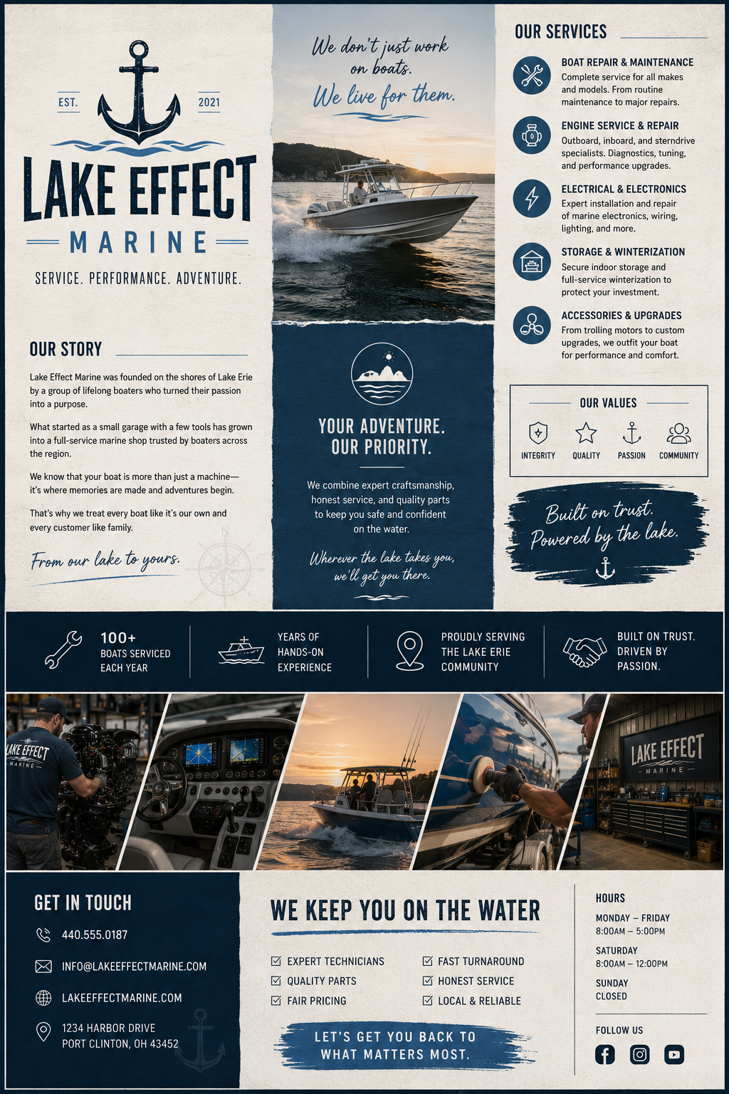 Lake Effect Marine brand project